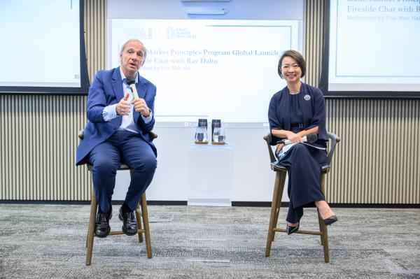 Fireside chat at the Global Launch of the Dalio Market Principles (DMP) o<em></em>nline Program with Ray Dalio, moderated by Foo Mee Har.