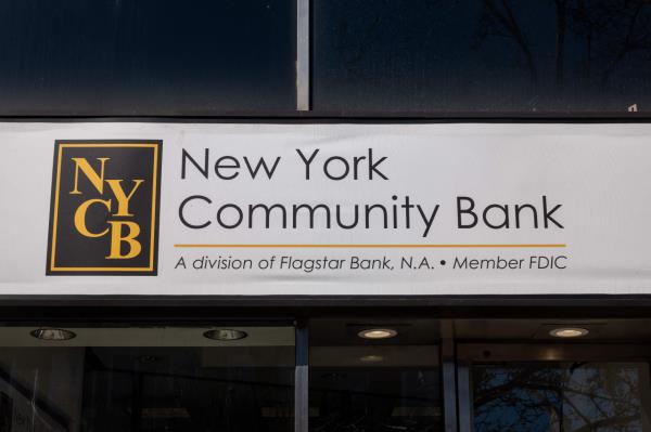 A New York Community Bank stands in Brooklyn in New York on Feb. 8. (AFP-Yonhap)