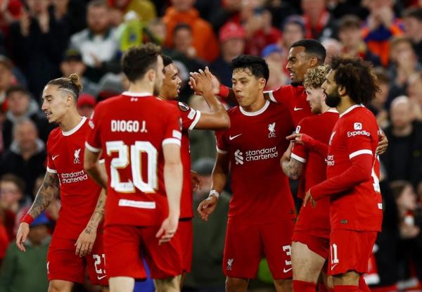 Gravenberch, Jota secure Liverpool win in Europa League